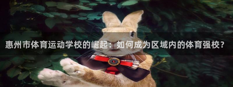 凯发官方正版app集团官网网址：惠州市体育运动学校的崛起：如