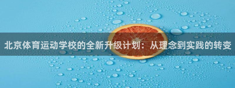 凯发官方正版app代理：北京体育运动学校的全新升级计划：从理